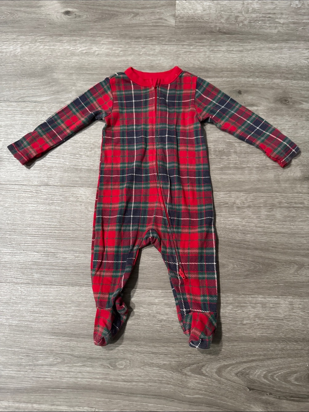 Old Navy Plaid Footie Pajama